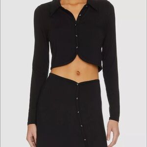 Jonathan Simkhai Black Button Down Shirt